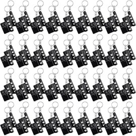 Junkin Movie Clapboard Key Chain with Tape Measure Movie Night Party Return Favors for Guests Movie Theme Party Favors Decorations Movie Night Decoration for Movie Theme Party Souvenir Prizes (36)