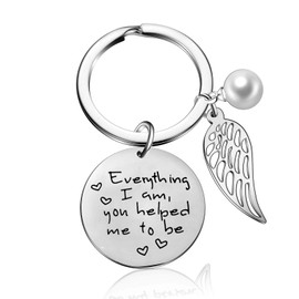 Mother Keychain Gifts For Mom Everything i am You Helped me to be keychain for mother's day father's day mom's birthday