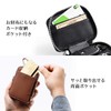 Sanwa Direct 200-CAR074BR Genuine Leather Key Case, Smart Key, Card