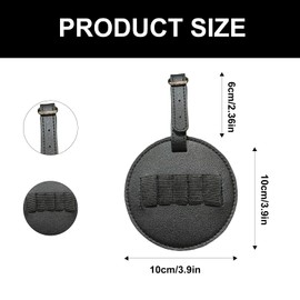 ALLY-MAGIC Golf Tee Holder Pouch Black Leather Golf Tee Storage Holds 5 Tees,Golf Tees Holder Round Golf Accessories Bag Perfect Golf Training Accessory Organiser Y5GEFQDD