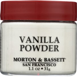 Morton & Bassett Vanilla Powder Seasoning, Salt Free, Non GMO, 1.1 Ounces (Pack Of 3)