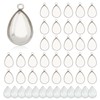PH PandaHall 100pcs Bezel Pendant Blanks- 50pcs Drop Pendant Trays