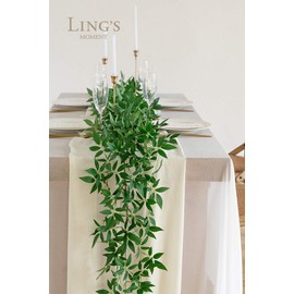 Ling's moment Artificial Hanging Vine 6FT Arch Wreath Faux Greenery Garlands for Wedding Arch, Rehearsal Dinner, Bridal Shower, Backdrop Photo Booth, Table Runner,Centerpieces, Greenery Decorations