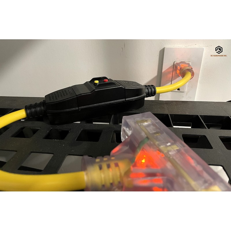 ShockGuard Portable GFCI Extension Cord | 2-Foot 12/3 Gauge SJTW