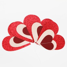 Pink Burgundy-Red Valentines-Day Party-Decorations Garland - 52Ft Proposal Special Night Galentines Heart Paper Streamers Banner,Bachelorette Bridal Shower Engagement Wedding Decor Lasting Surprise