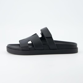 CUSHIONAIRE Women's Estate Footbed Sandal With +Comfort, Black 10