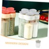 BIUDECO 2-piece Compartment Spice Jar Set Salt Dispenser Kitchen Seasoning