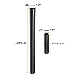 sourcing map Solar Torch Light Extension Pole and Joint Kit 12 Inch Landscape Light Replacement Connector for Garden Pathway Lighting, 6 Set