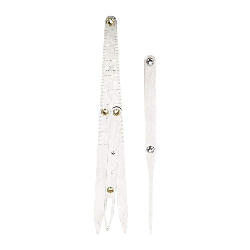 CYSFETENA Eyebrow Measuring Ruler, Foldable Stainless Steel Eyebrow Ruler with