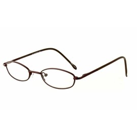 Calabria Flex Plus KIDS 100 Oval Blue Light Blocking Reading Glasses +3.00 Shiny Brown Girls