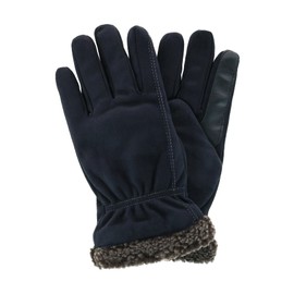 isotoner Men’s Recycled Microsuede and Berber Glove - A70188 (Black, Large)