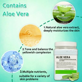 Ouhans Jelly Mask Powder for Facials, Aloe Vera Jelly Masks for Facials Professional,Jelly Face Mask