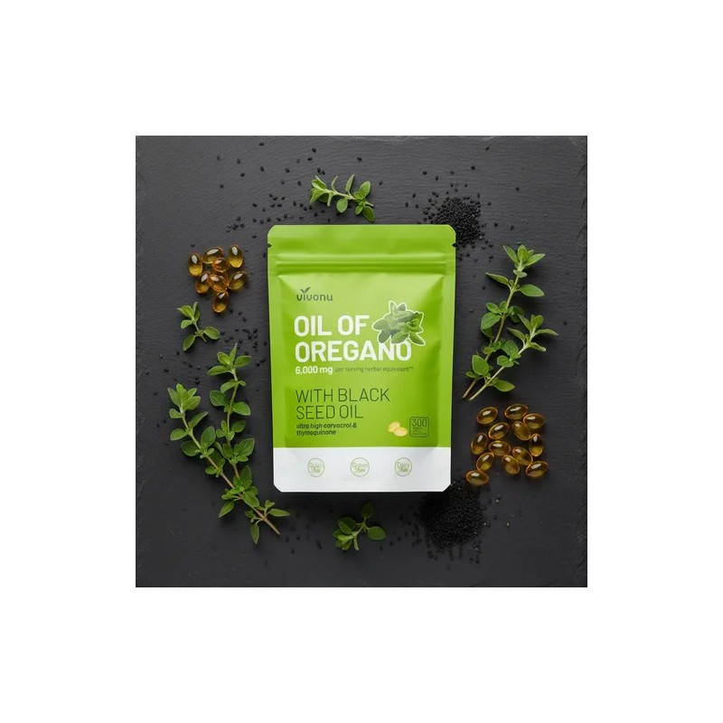 Vvivonu Aceite De Orégano 300 Cápsulas 6000mg