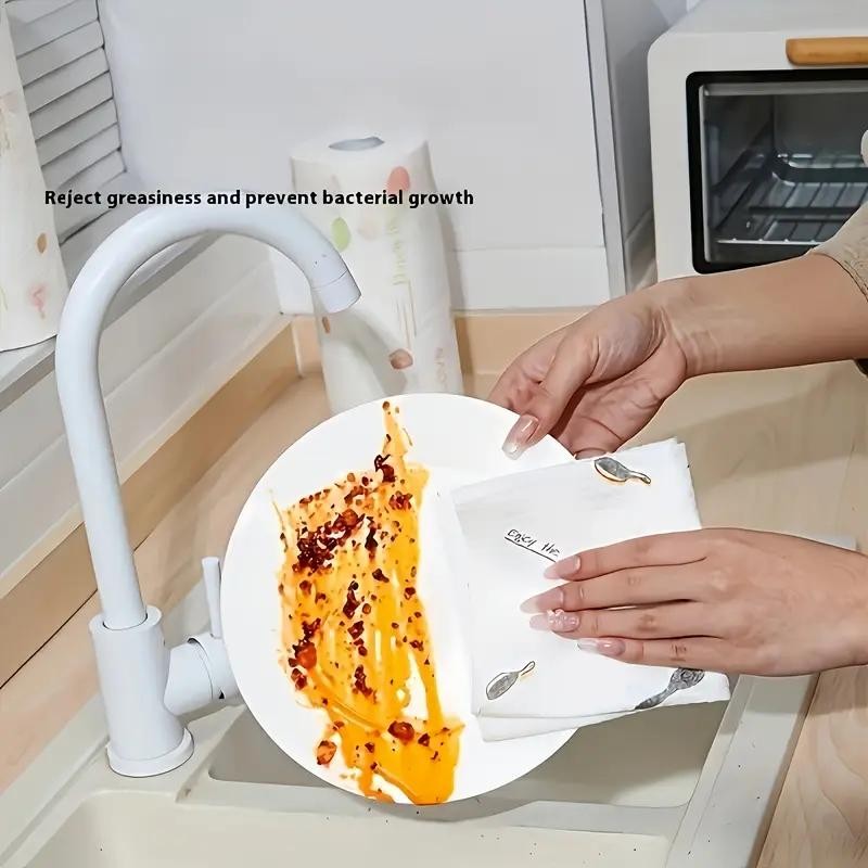 50/100/200/400pcs Disposable Cleaning Wipes | Non-woven PET Fabric Kitchen Towels,