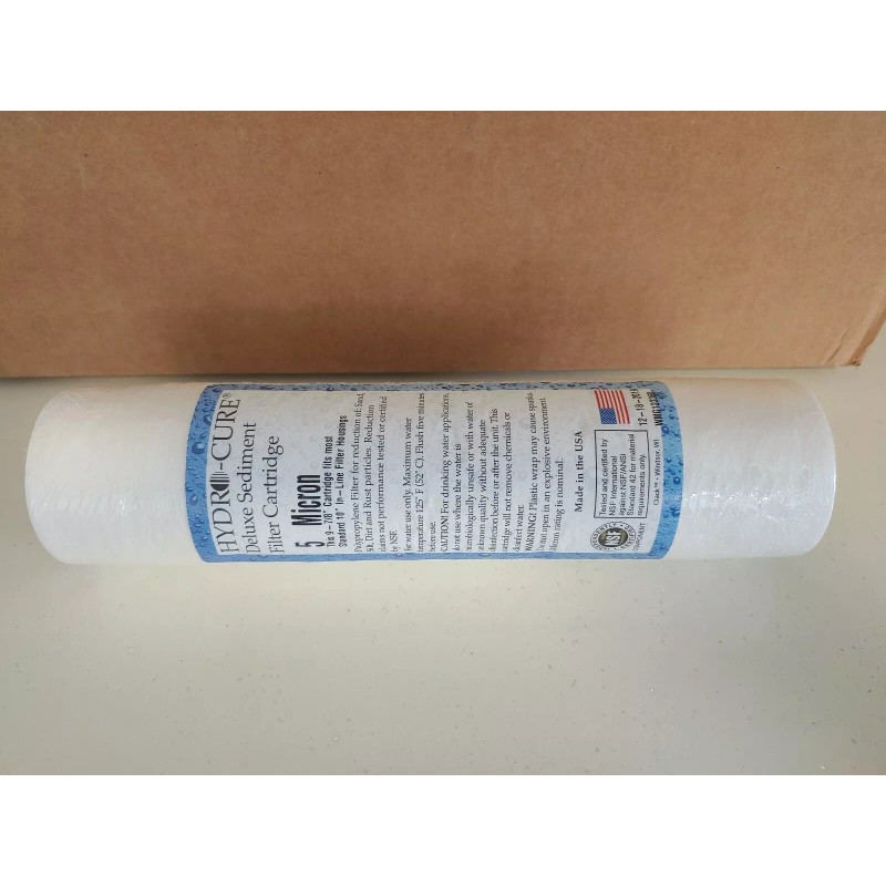 HYDRO-CURE Deluxe Sediment 10" Filter 5 MICRON. 12 FILTERS