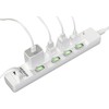 FUMITAKE Power Strip, Lightning Guard, Dust Shutter Included, 6 Ports,