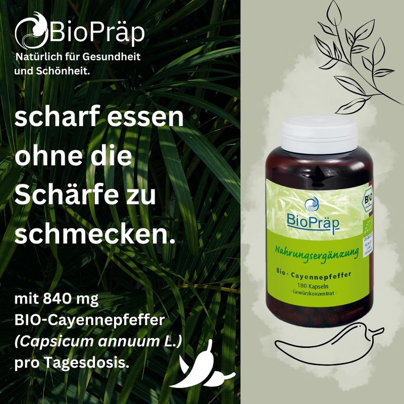 Bio-Cayennepfeffer Kapseln