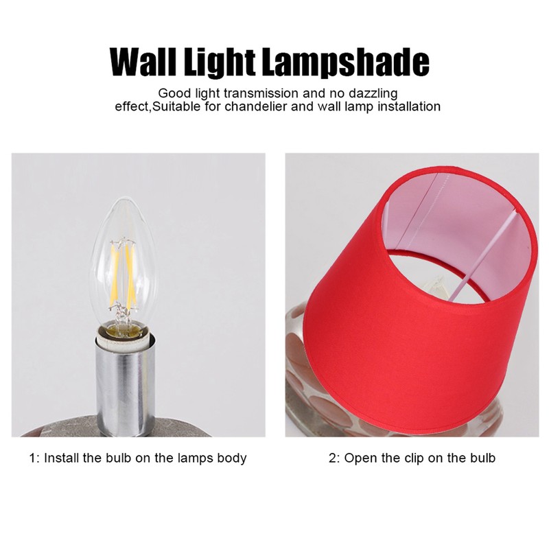 6Pcs Lampshade Modern Simple Cloth Art Inner Film Pendant Wall