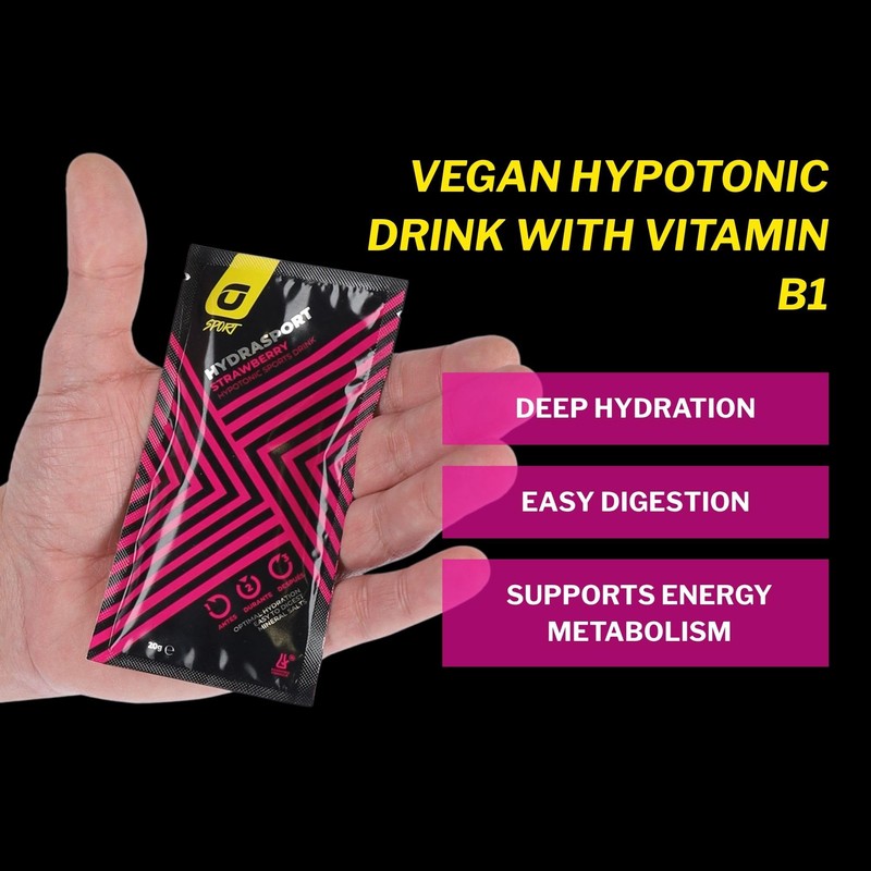 RECUPERATION Strawberry Hypotonic Drink Powder, Electrolytes, 2x20 Sachets
