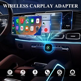 YiYunTE 2 in 1 Wireless Carplay Adapters & Android Auto Adapter, Bluetooth Plug&Play CarPlay Adapters, Wired to Wireless Car Play Adapter, Mini USB Carplay Adaptors and Android Auto Adaptors
