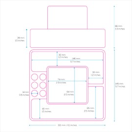 BRAINWAVZ Pen Holder & Desktop Stationary Organizer, TV Remote Control & Office Supplies, For Pens, Pencils, Scissors, Staplers Other Small Home Office Supplies & Accessories (D06)
