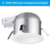TORCHSTAR 8-Pack 6 Inch Remodel Recessed Lighting Housing, Shallow Type