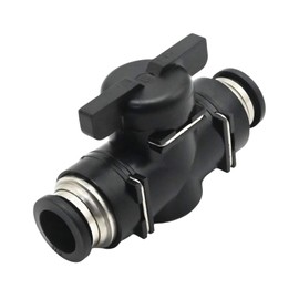 ZUDKSUY 1PC 1/2 inch Pneumatic Ball Valve, Air Flow Control Valve Fittings, Quick Push Lock Valve for Compressors Pneumatic Tools (1/2'' OD Black)