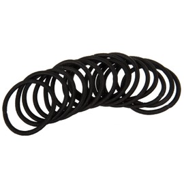 HAARallerliebst® Pack of 20 Thick Hair Bobbles Colour Black, 4.5 mm Thick, Metal-Free Braid Elastics for Women, Girls & Men, Including Box for Storage for Hair Accessories, Hair Scrunchies and Hair