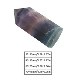 AUNMAS - Mini varita hexagonal de cristal de fluorita y cuarzo arcoíris natural para promover la salud, decoración de escritorio para el hogar, la oficina (1 #Super mini)