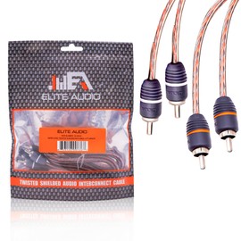 Elite Audio EA-RCA3 Standard 2-Ch RCA Cable - 3ft. Male to Male Twisted Wire Pair with Noise Reduction