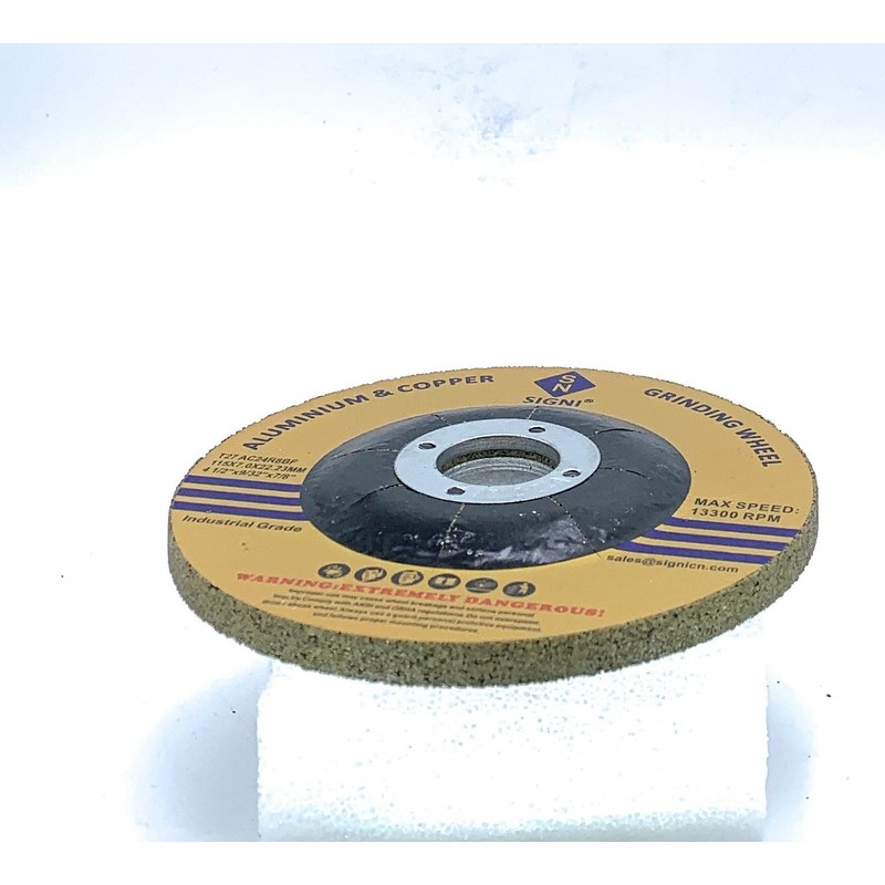Signi Aluminum Grinding Wheel 4 1/2 for Aluminum Copper Non-Ferrous