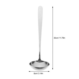 OHPHCALL Stainless Steel Hot Pot Spoon Soup Ladle with Long Handle Multipurpose Kitchen Utensil for Stirring and Serving for Home and Restaurant Use