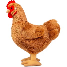 Realistic Chicken Plush Toy, 13” Hen Stuffed Animals, Soft Chicken Stuffed Toys, Plush Chicken,Chicken Toys for Kids,Hen Pillow for Kids