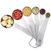 6 Piece Stainless Steel Measuring Spoons, Stackable Measuring Spoons Set,