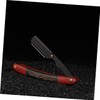 FRCOLOR Stainless Steel Barber Blade Holder Ebony Handle Traditional Shaving