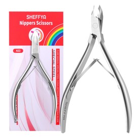 1PCS*22 SHEFFYA Professional Cuticle Trimmer Nail Cuticle Cutter Stainless Steel Cuticle Nippers with Sharp Blades of Cuticle Clippers Manicure Tools with Double Nail Care Pedicure Nail Tools Nippers