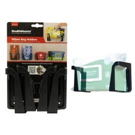StealthMounts Wipe Holder | 2 Pack | Mounts for Wipe Storage | Made in The UK