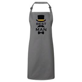 Fabulous Premium-Küchenschürze Grau Best Man Trauzeuge Hochzeit Gentleman Smoking