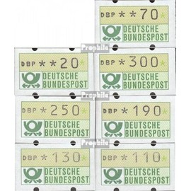 Prophila Collection BRD (BR.Deutschland) ATM1, Set 2 Complete (20,70,110,130,190,250,300) Stamped 1982 Machine Stamps (Stamps for Collectors)
