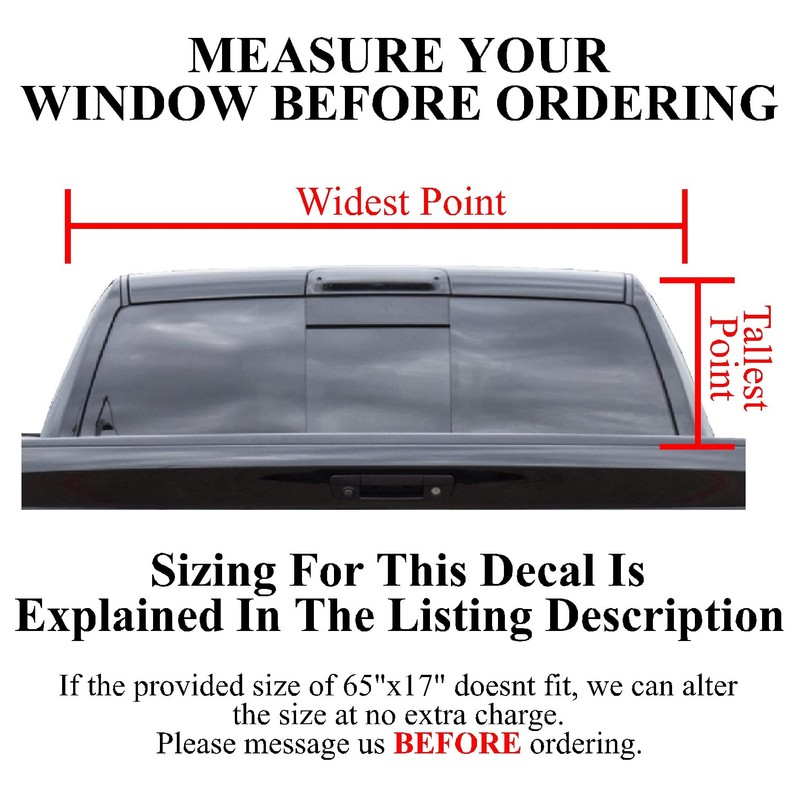 GRAPHIX EXPRESS Truck Back Window Graphics - Grim Reaper Decal