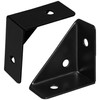 12 PCS Triangle Corner Brackets,Angle Support for Furniture Fastening (Black)
