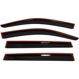 MISIOEK Tape-On Side Rain Guards Suitable for 2021-2024 Volkswagen Taos, Vent Window Visor, Window Deflectors, Rain Guard, 4 pcs