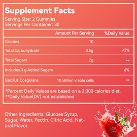 Probiotic Gummies for Digestive Health - 10 Billion CFU Bacillus Coagulans - Vegan & Non-GMO - Immune & Digestive Support for Men & Women - Strawberry & Mixed Berry Flavor, 60 Count (Pack of 2)