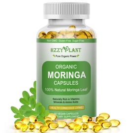 Moringa Softgel Capsules, Made with Pure Moringa Oleifera Leaf, Green Superfood High Absorption than Moringa Powder Capsules, for Energy, Immunity & Joint Health,Vegan,Non GMO,2 Month Supply