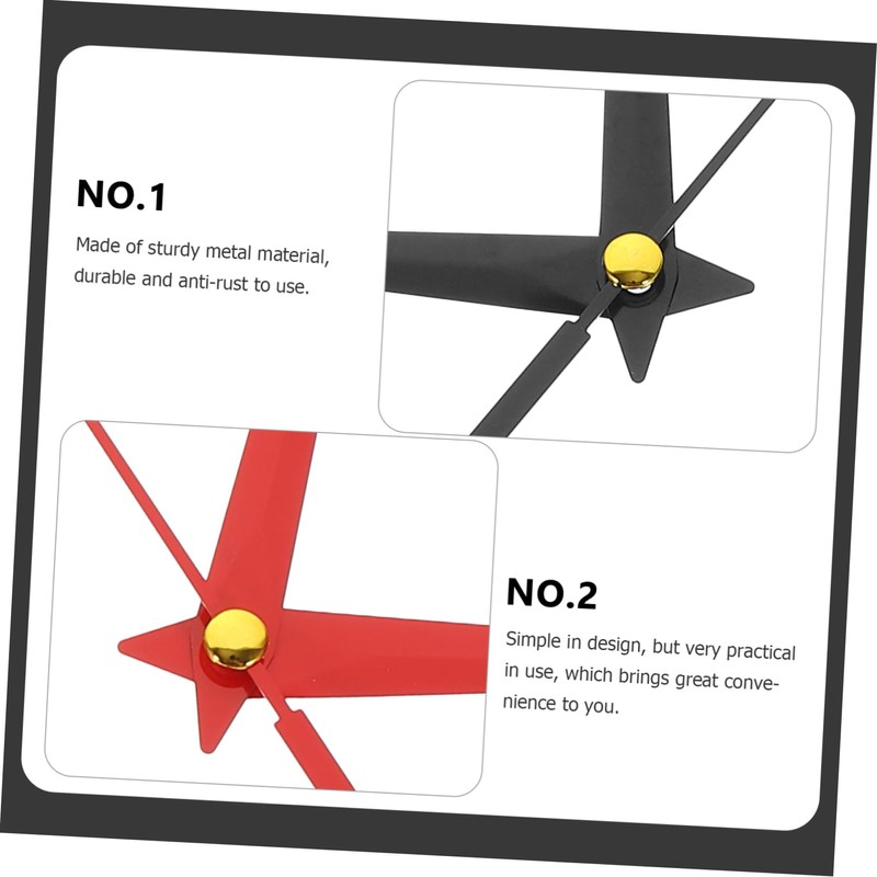 TEHAUX 4Sets Metal Clock Hands Replacement Kit for DIY Wall
