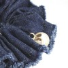VINGTAINE HS-95-IG Denim Fringe Scrunchie Hair Accessories, Indigo
