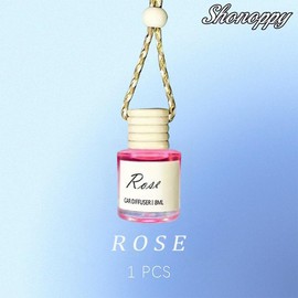 Scented Car Air Freshener - Hanging Aromatherapy For Long Lasting Scent Perfume, Car Air Freshener Diffuser Pendant Decoration for Car Lovers Gift:_Rose