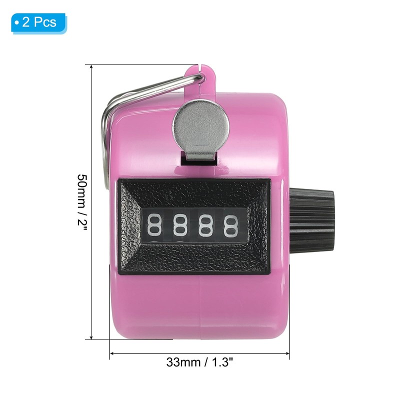 PATIKIL Clicker Counter, 2 Pack Handheld Tally Counter Mechanical 4-Digit