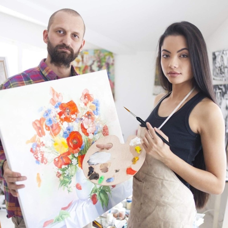 COOLKITALENT Pinceles Pintura Acrilica, 10 Piezas, Juego Profesional de Detalle