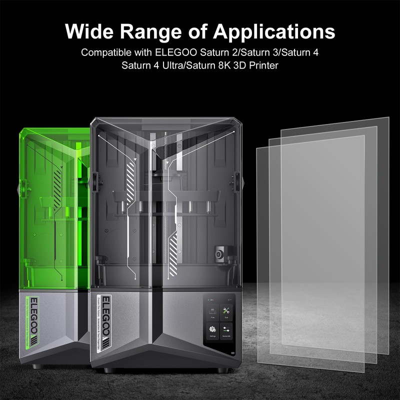 ELEGOO 5PCs PFA Release Liner Film for ELEGOO LCD 3D